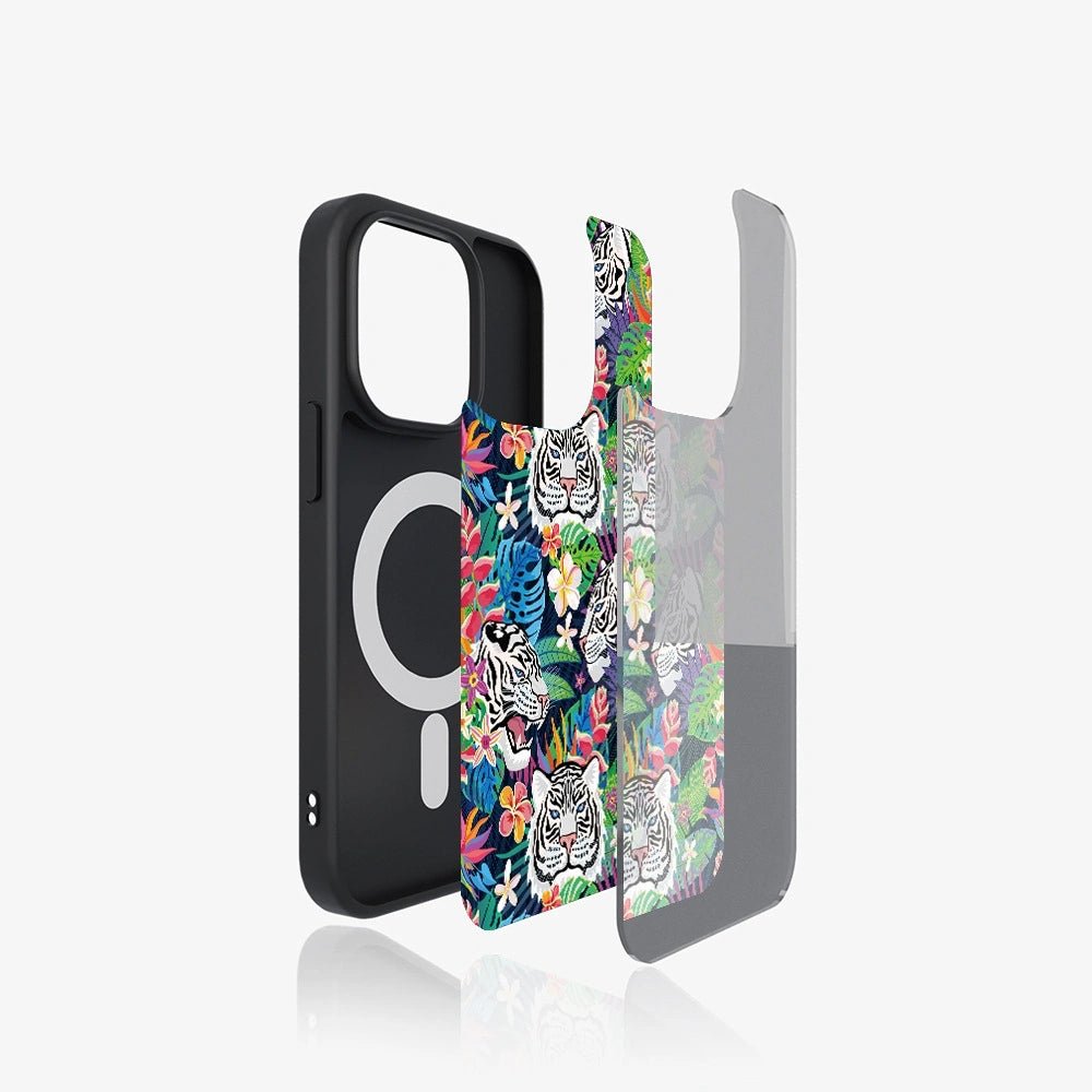 White Tiger in the Jungle - iPhone Case